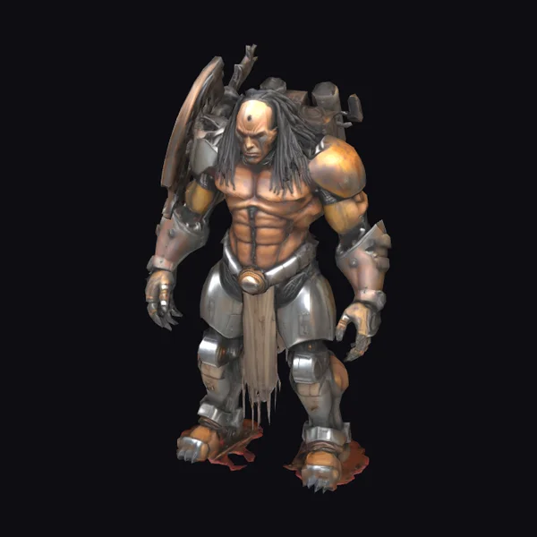 Muscular Cyborg Warrior