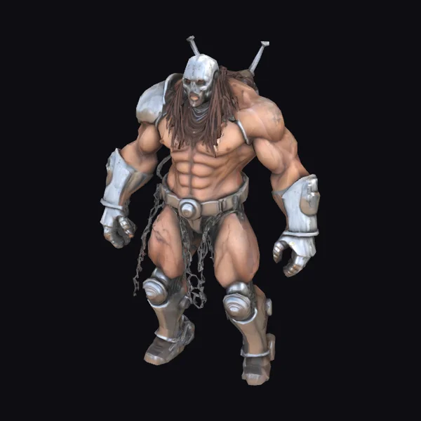 Muscular Cyborg Metalhead