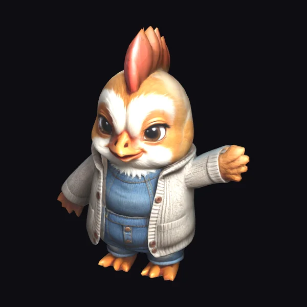 Fashionable Cartoon Chicken