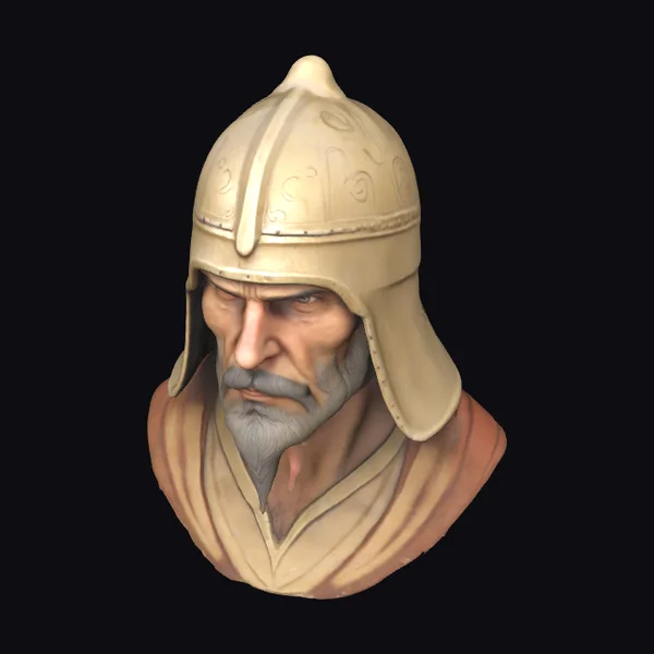 Medieval Turkish Warrior Bust