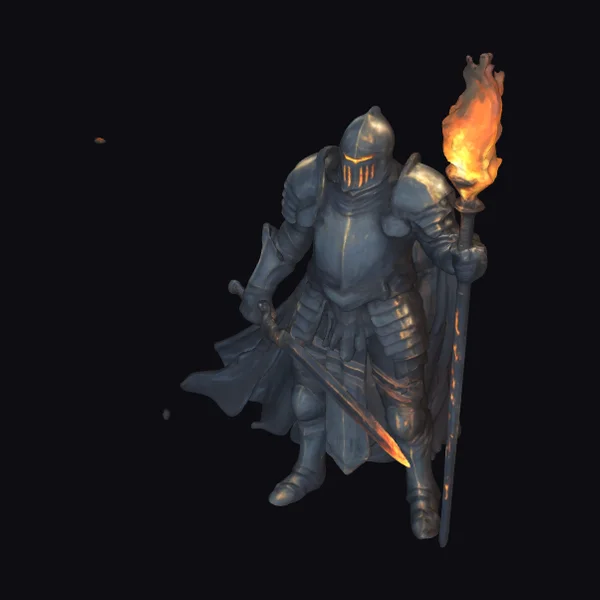 Knight with Sword Torch