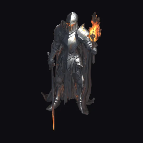 Knight with Sword Torch