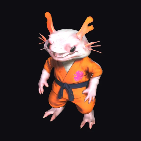 Martial Arts Axolotl