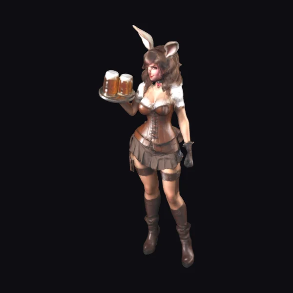 Bunnygirl Barmaid with Beer