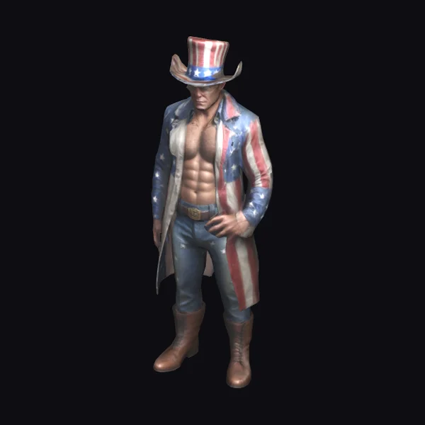 American Patriotic Male Figure