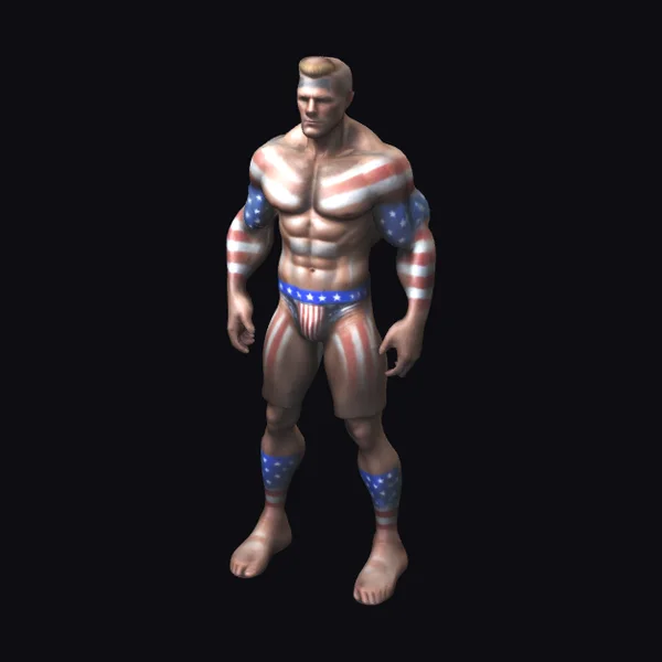 Muscular American Male Body