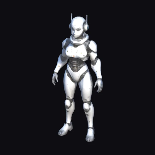 Futuristic Female Robot