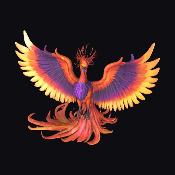 Majestic Phoenix Spread Wings