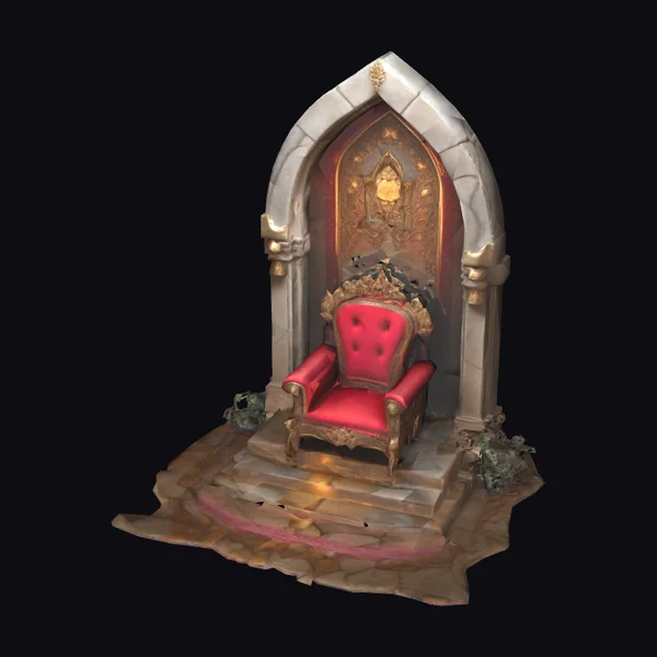 Ornate Throne with Arch