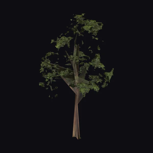 Tree with Falling Leaves