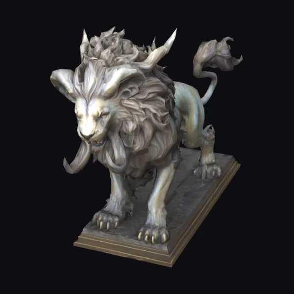 Mythical Lion Chimera Statue
