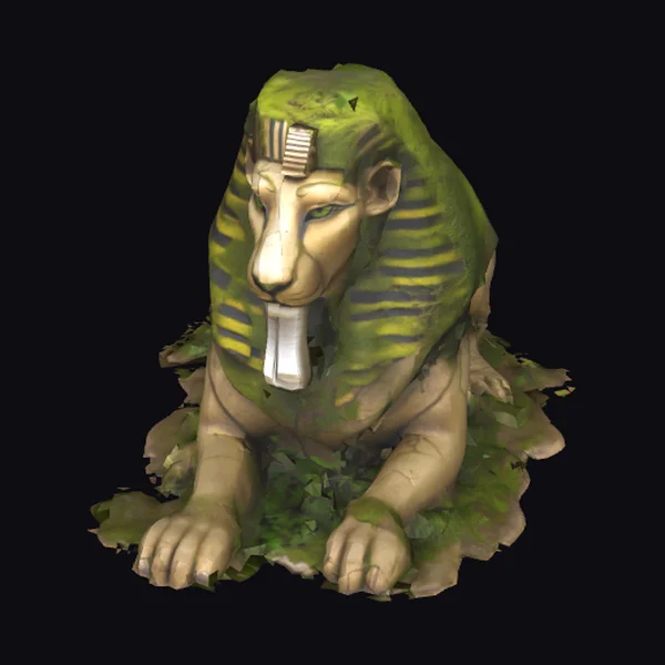 Mossy Sphinx Statue