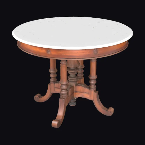 Marble Top Pedestal Table