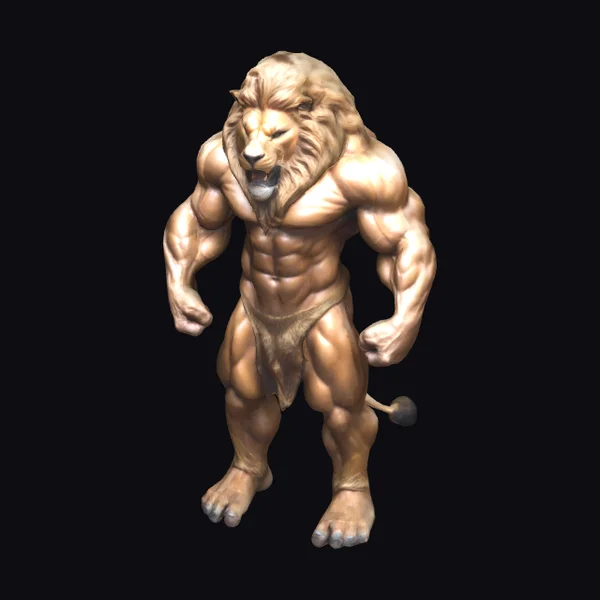 Muscular Lion Humanoid