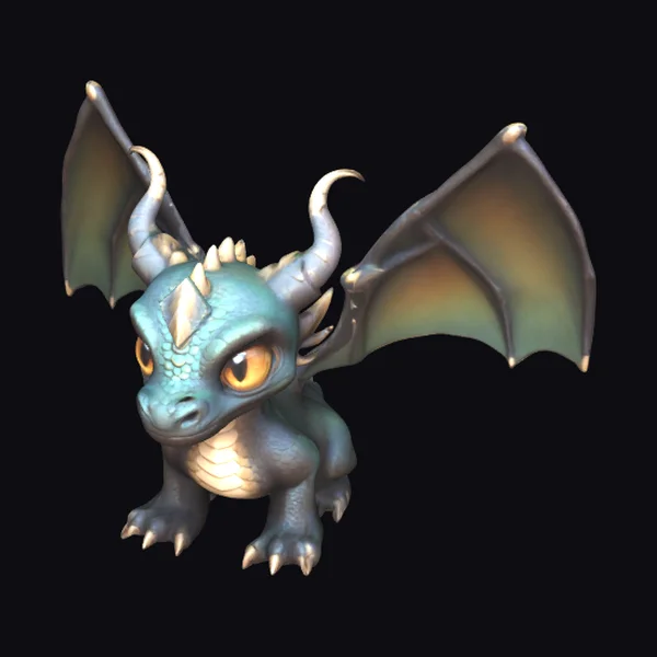 Stylized Cartoon Dragon