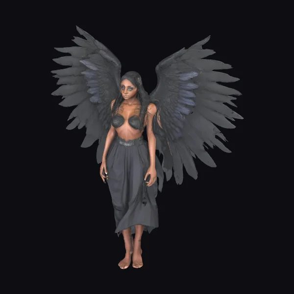 Black Angelic Female Figure