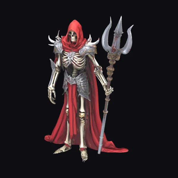 Skeleton Knight with Trident