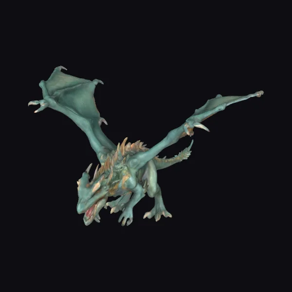 Emerald Dragon in Flight