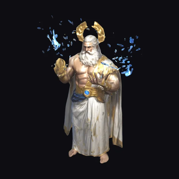 Godly Figure with Lightning