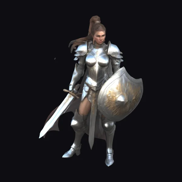 Female Knight in Armor