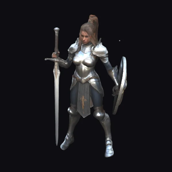 Female Knight in Armor