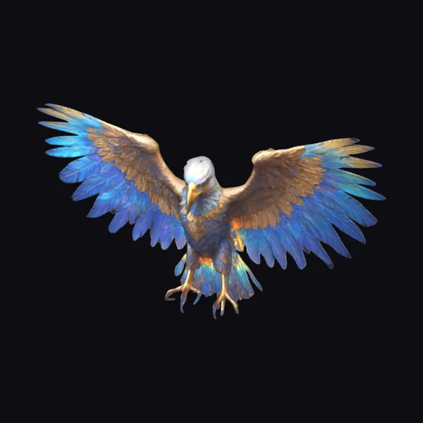 Luminous Eagle in Flight