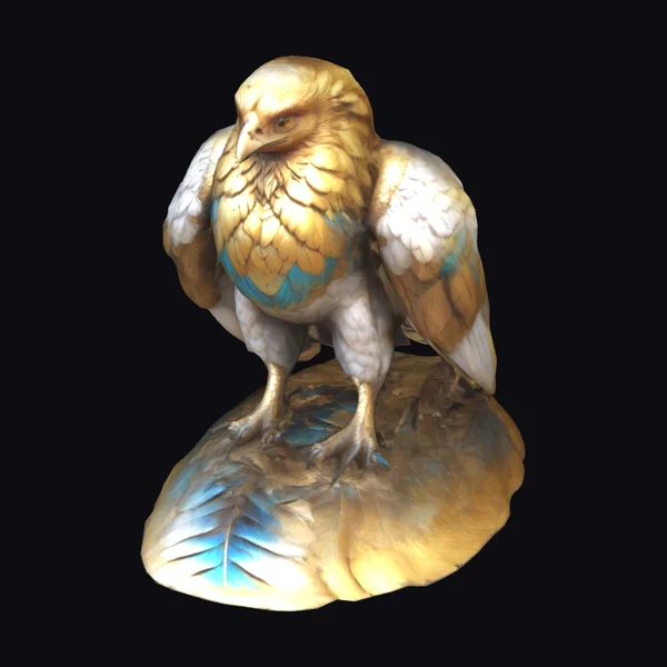 Golden Griffin Statue