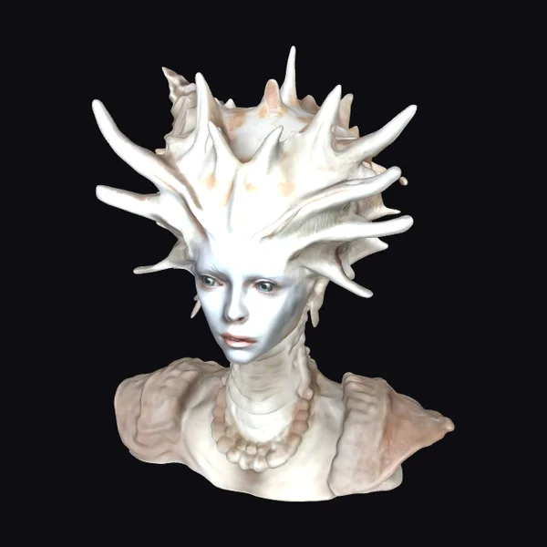 Pearlescent Sea Queen Bust