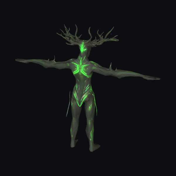 Glowing Reptilian Humanoid