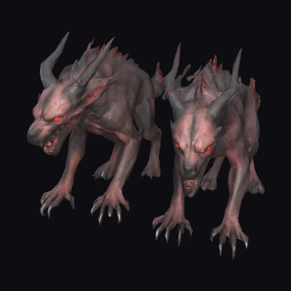 Two-Headed Hellhound Creature