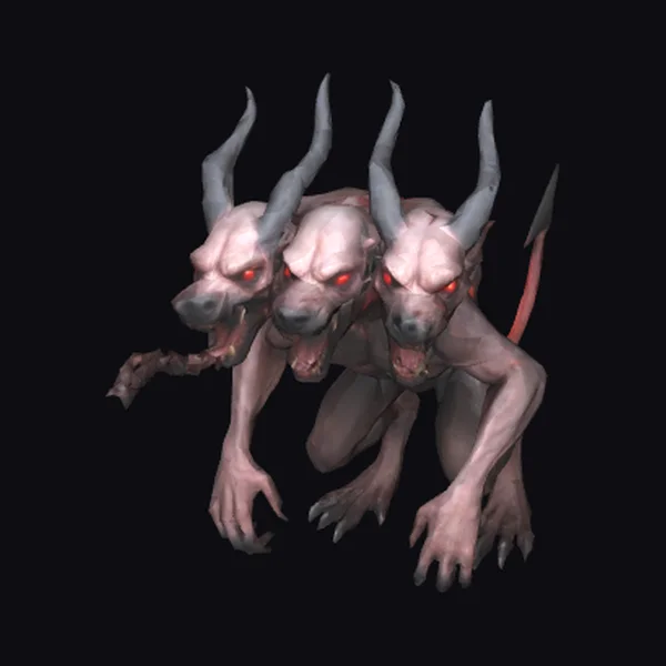 Three-Headed Hellhound Creature