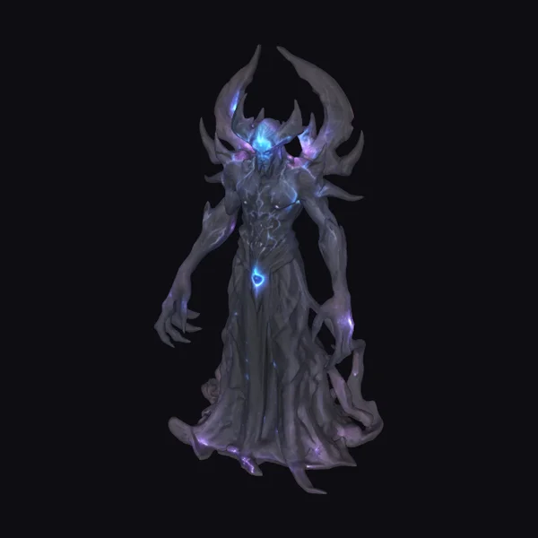 Darkness Entity with Glowing Accents