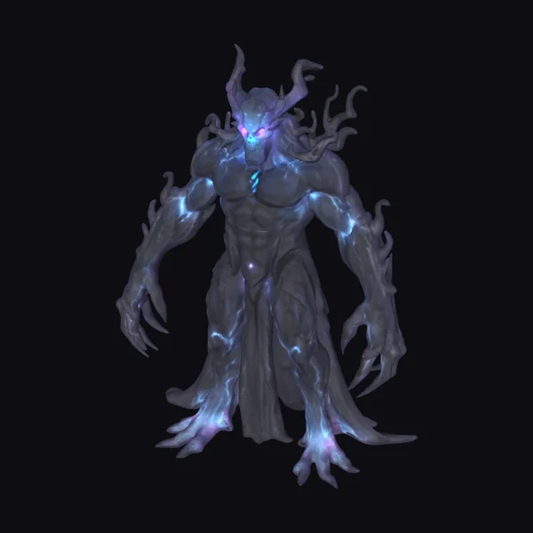 Darkness Entity with Glowing Eyes