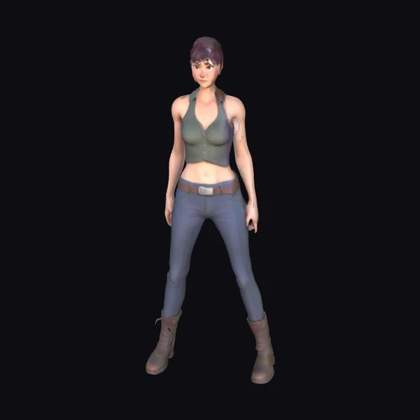 Strong Female Adventurer A-Pose