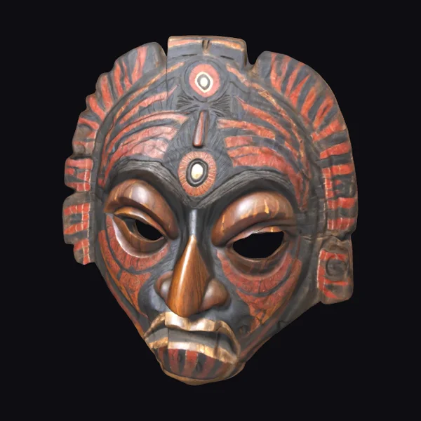 Carved Tribal Face Mask
