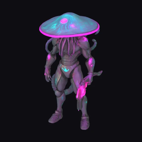 Cyberpunk Cthulhu Warrior