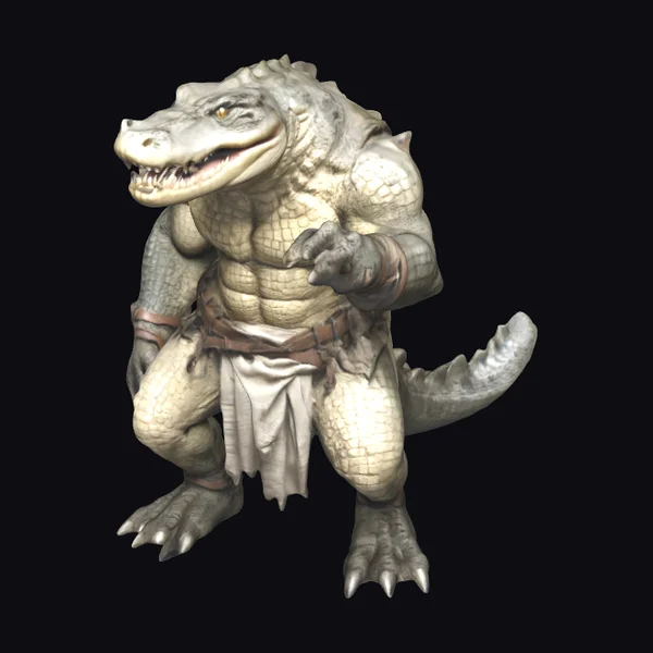 Muscular Crocodile Humanoid