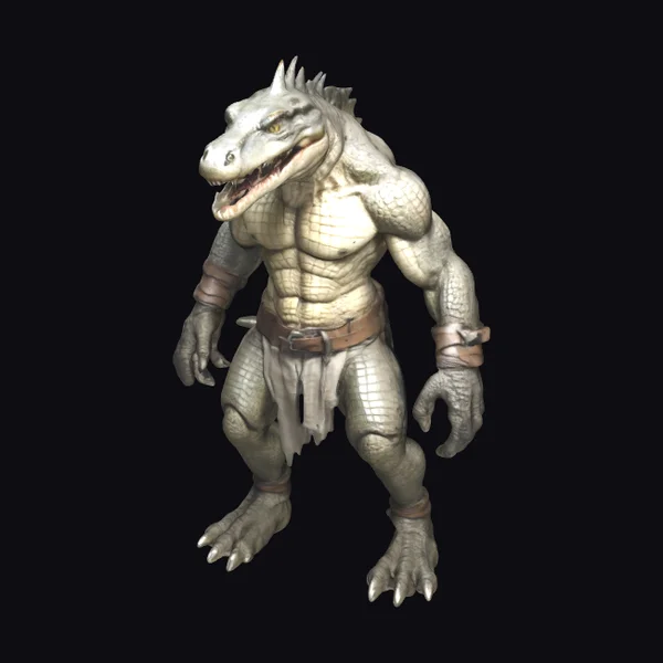 Muscular Crocodile Humanoid