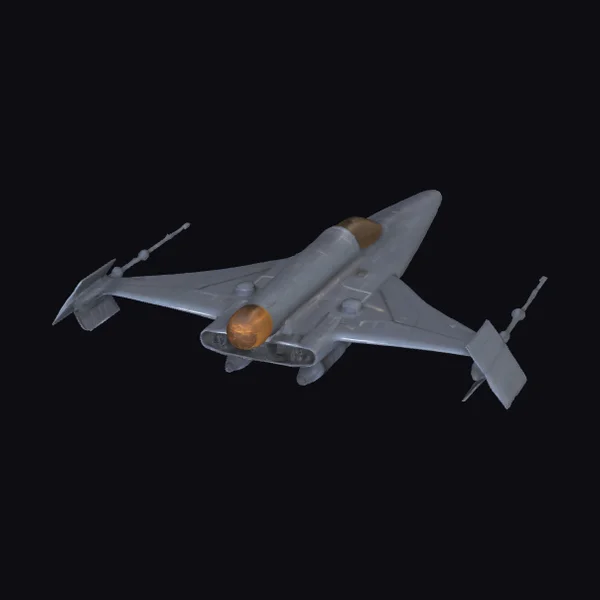 Futuristic One-Person Spaceship