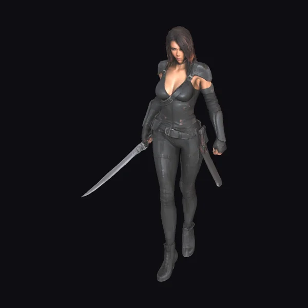 Female Assassin in Black