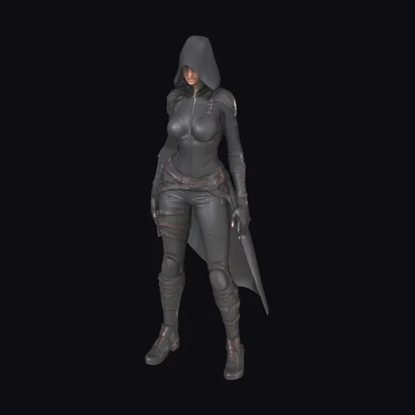 Female Assassin in Black