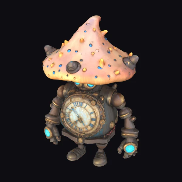 Clockwork Mushroom Robot