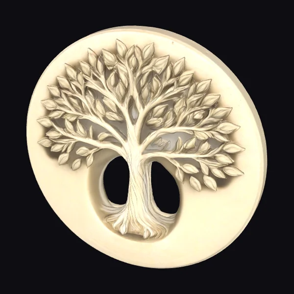 Tree on Round Plate
