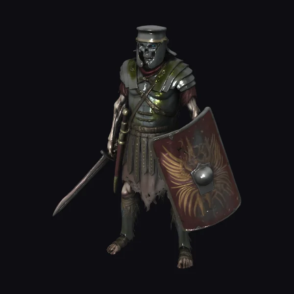 Armored Warrior with Shield