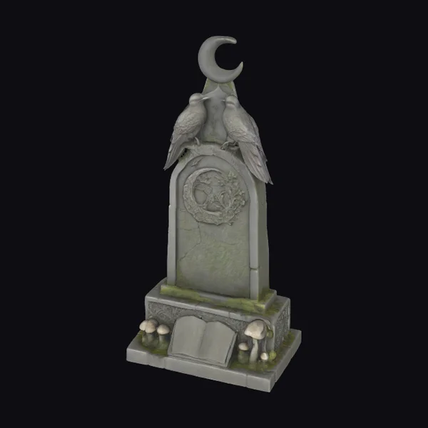 Gray Stone Tombstone Monument