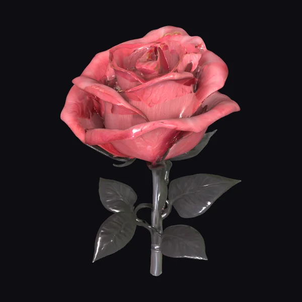 Pink Metal Rose