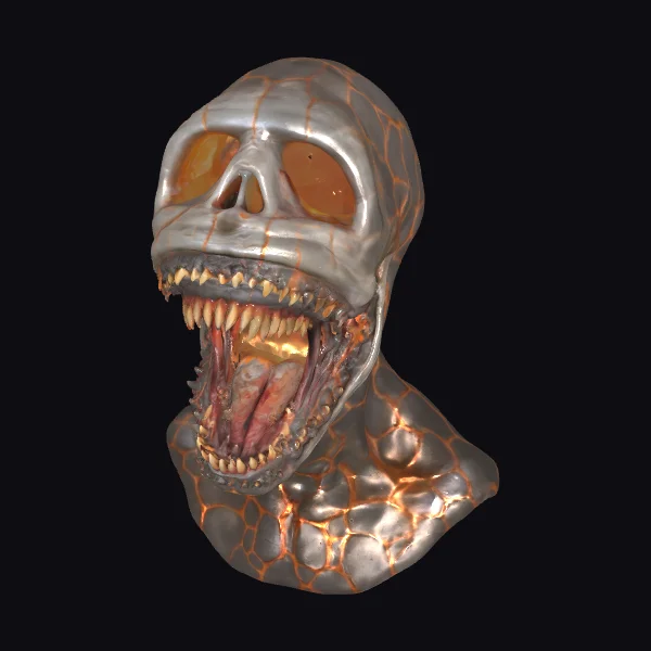 Lava Skull Bust