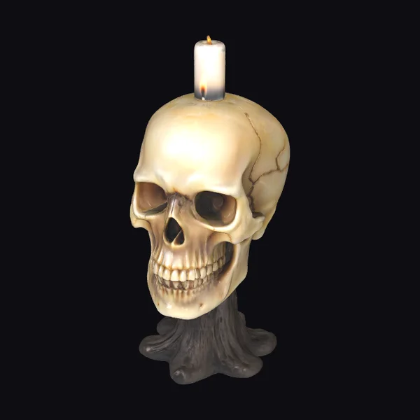 Candlelit Skull Bust