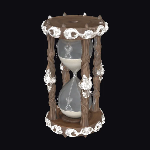 Ornate Wooden Hourglass