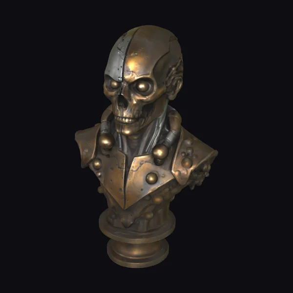 Cybernetic Skull Bust